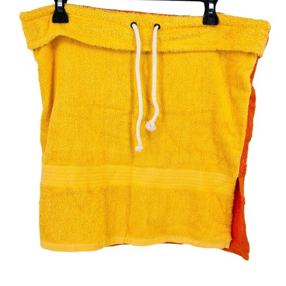 Original Ragz Towel Swim Sweats Cover Up Skirt Kids Size Medium Orange Yellow - Picture 1 of 5